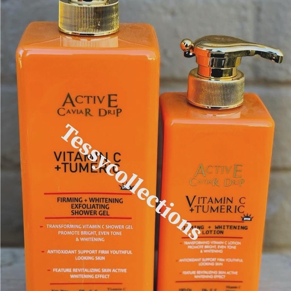 Active Caviar Drip Vitamin C + Turmeric Lotion +shower Gel...